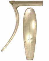 Late Hawken Narrow Buttplate, wax cast brass

Overall length 4-15/16", width 1-2/10", comb 2-7/8"